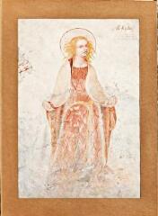 1 vue  - peinture monumentale : sainte Agathe (ouvre la visionneuse)