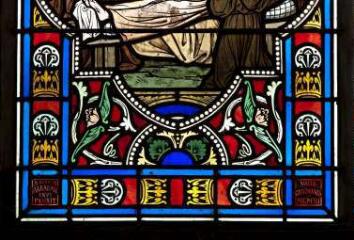 8 vues  - cinq verrières légendaires : Vie de saint François d'Assise (baies 0, 1, 2, 3 et 4) (ouvre la visionneuse)